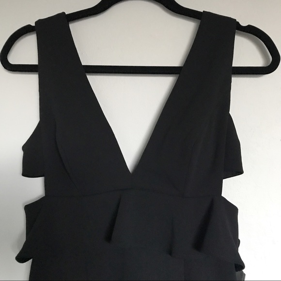 Aidan Mattox Peplum Scuba Crepe Cocktail Dress 4 - Picture 2 of 7